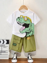 Load image into Gallery viewer, Boy’s Dino Shorts Set
