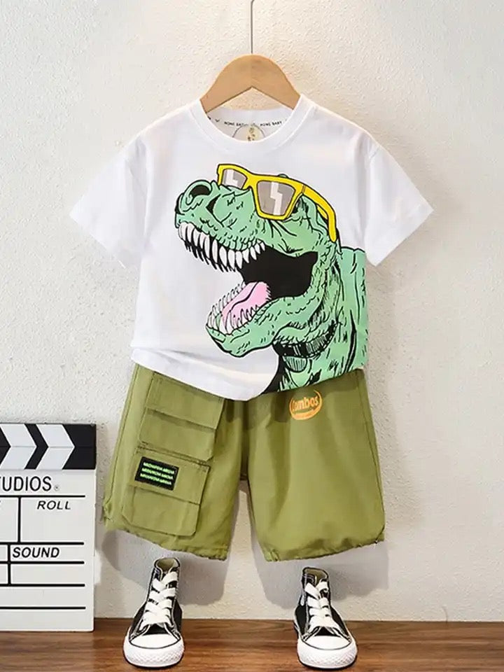 Boy’s Dino Shorts Set