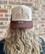 Load image into Gallery viewer, Boot Stitch Embroidered Trucker Hat
