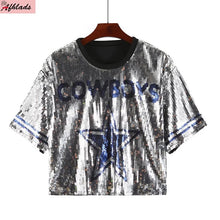 Load image into Gallery viewer, Dallas Cowboys Sequin Top
