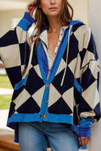 Load image into Gallery viewer, Checkered Button Up Long Sleeve Cardigan
