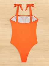 Load image into Gallery viewer, Tied Wide Strap One-Piece Swimwear
