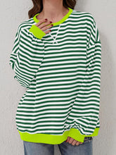 Load image into Gallery viewer, Striped Round Neck Long Sleeve T-Shirt
