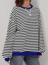 Load image into Gallery viewer, Striped Round Neck Long Sleeve T-Shirt
