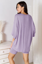 Load image into Gallery viewer, Basic Bae Full Size Soft Rayon Three-Quarter Sleeve Top and Shorts Set
