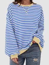 Load image into Gallery viewer, Striped Round Neck Long Sleeve T-Shirt
