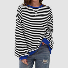 Load image into Gallery viewer, Striped Round Neck Long Sleeve T-Shirt
