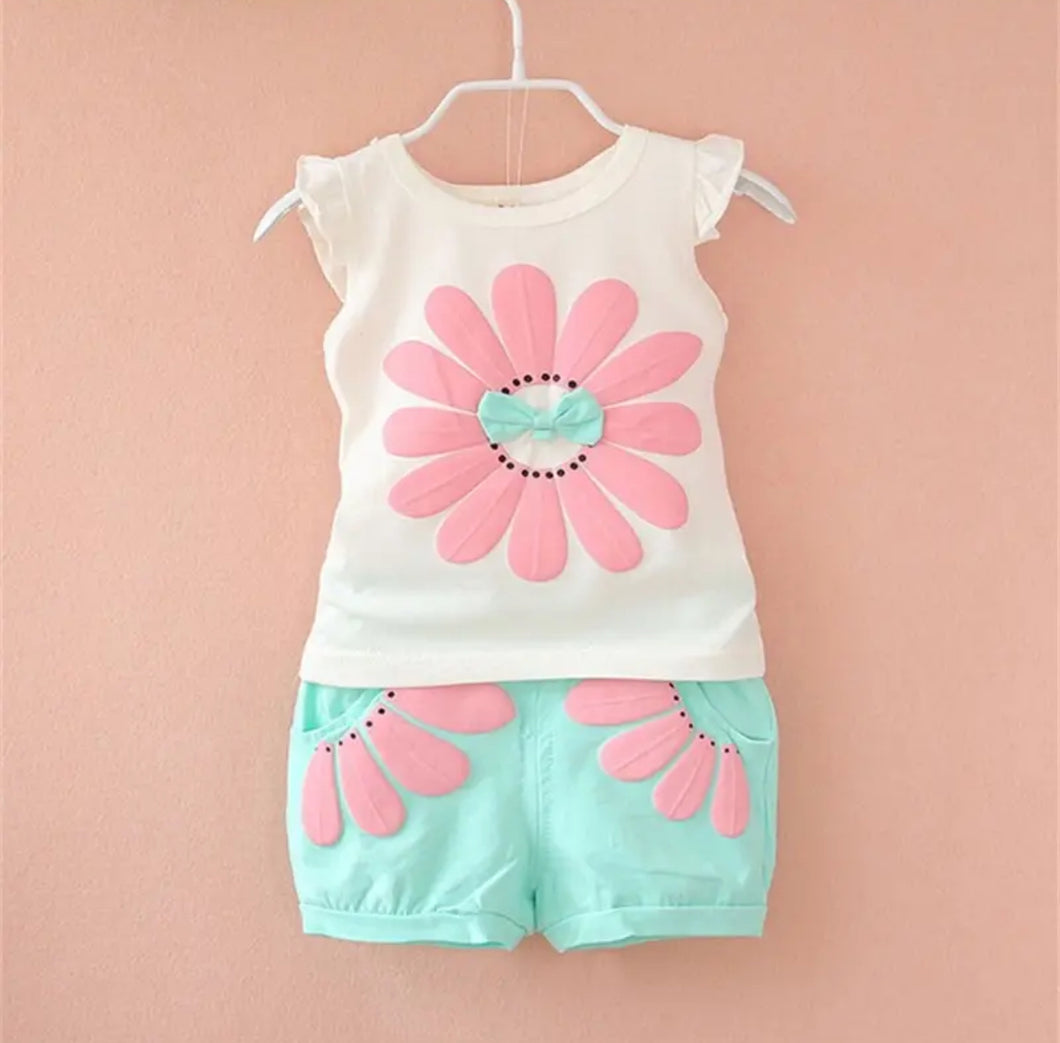 Girl’s 2 Piece Flower Set