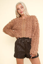 Load image into Gallery viewer, VERY J Shaggy Yarn Knit Zip Up Jacket
