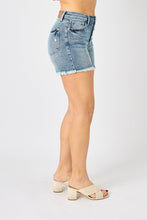 Load image into Gallery viewer, Judy Blue Full Size Button Fly Raw Hem Denim Shorts
