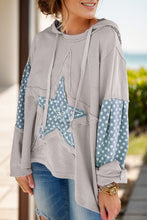 Load image into Gallery viewer, Drawstring Star Long Sleeve Hoodie
