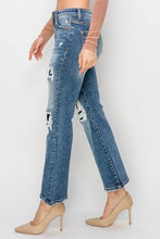 Load image into Gallery viewer, Risen Full Size High Rise Distressed Ankle Flare Jeans
