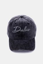 Load image into Gallery viewer, Zenana Washed DALLAS Embroidered Baseball Cap
