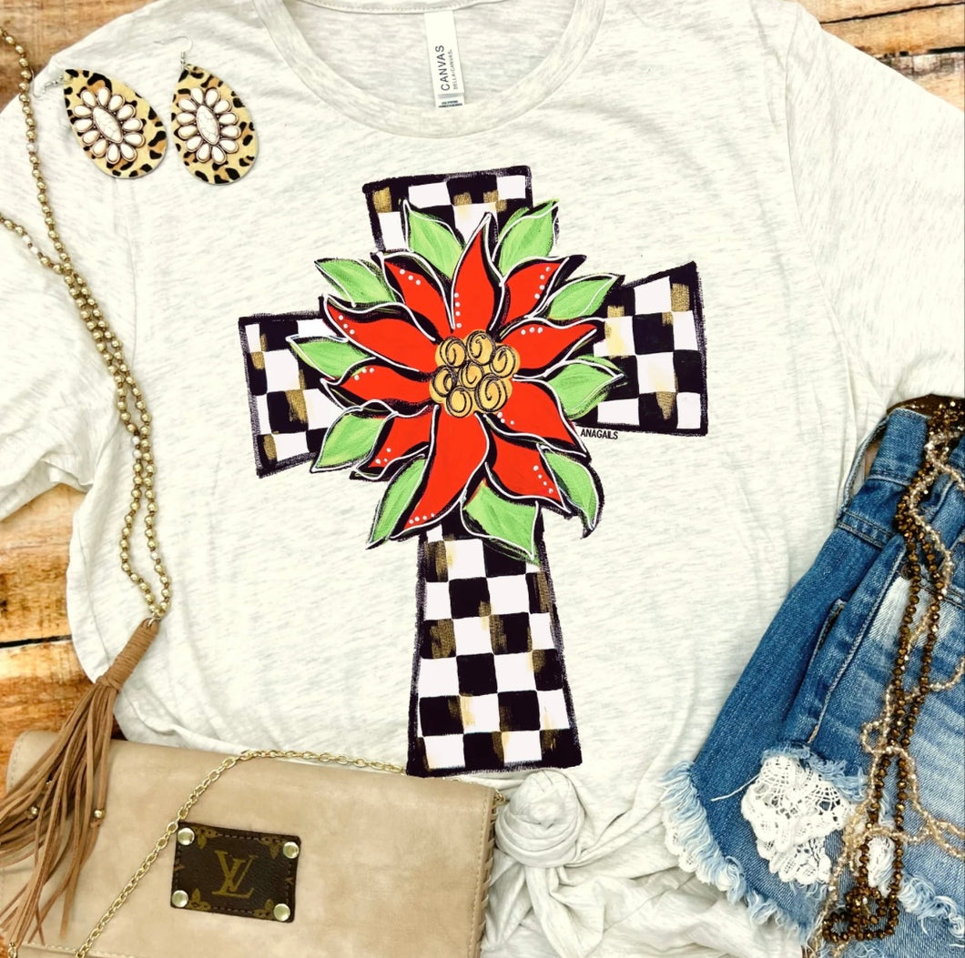 Christmas Poinsetta Tee