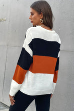 Load image into Gallery viewer, Longing For Fall Color Block Sweater
