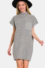 Load image into Gallery viewer, Zenana Short Sleeve Sweater Mini Dress
