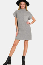 Load image into Gallery viewer, Zenana Short Sleeve Sweater Mini Dress
