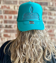 Load image into Gallery viewer, Boot Stitch Embroidered Trucker Hat
