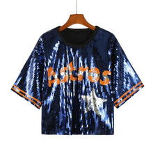 Load image into Gallery viewer, Houston Astros Sequin Top
