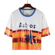 Load image into Gallery viewer, Sequin Astros Top
