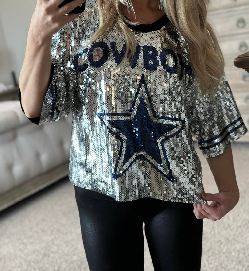 Cowboys Sequin Top