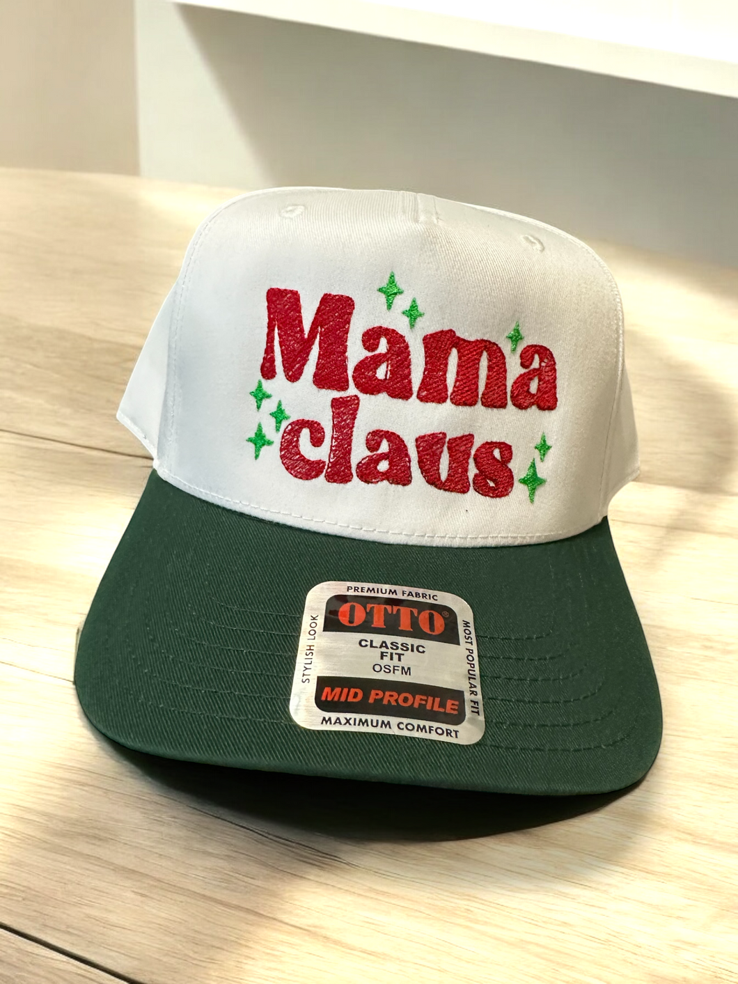 Mama Clause Embroidered Vintage Hat