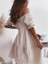 Load image into Gallery viewer, Full Size Ruffled Off-Shoulder Short Sleeve Dress
