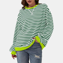 Load image into Gallery viewer, Striped Round Neck Long Sleeve T-Shirt
