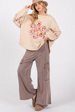 Load image into Gallery viewer, SAGE + FIG Knit Terry Mineral Wash Wide Leg Pants
