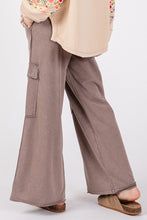 Load image into Gallery viewer, SAGE + FIG Knit Terry Mineral Wash Wide Leg Pants
