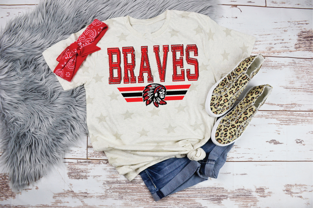 Chelsey Morris Custom - Braves Star tee