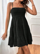 Load image into Gallery viewer, Smocked Tiered Sleeveless Mini Dress
