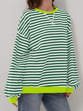 Load image into Gallery viewer, Striped Round Neck Long Sleeve T-Shirt
