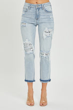 Load image into Gallery viewer, RISEN Mid-Rise Sequin Patched Jeans
