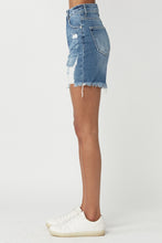 Load image into Gallery viewer, RISEN High Waisted Distressed Denim Shorts
