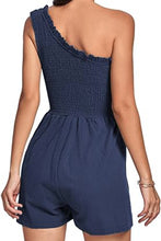 Load image into Gallery viewer, Smocked Single Shoulder Romper
