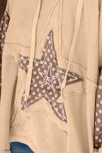 Load image into Gallery viewer, Drawstring Star Long Sleeve Hoodie
