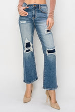 Load image into Gallery viewer, Risen Full Size High Rise Distressed Ankle Flare Jeans
