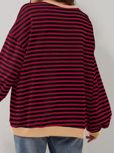 Load image into Gallery viewer, Striped Round Neck Long Sleeve T-Shirt
