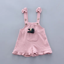 Load image into Gallery viewer, Girl’s Cotton Overall Set
