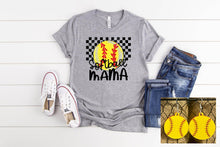 Load image into Gallery viewer, Softball Mama- Checkered
