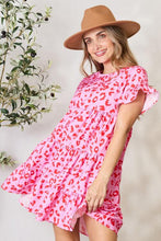 Load image into Gallery viewer, Double Take Short Flounce Sleeve Tiered Dress
