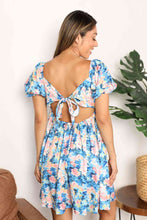 Load image into Gallery viewer, Double Take Floral Square Neck Puff Sleeve Dress
