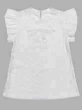 Load image into Gallery viewer, Lace Detail Eyelet Cap Sleeve Blouse
