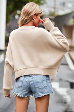 Load image into Gallery viewer, Round Neck Drop Shoulder Long Sleeve Sweater
