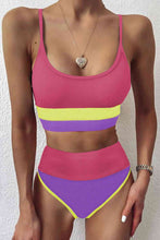 Load image into Gallery viewer, Color Block Spaghetti Strap Two-Piece Swim Set
