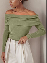 Load image into Gallery viewer, Off-Shoulder Long Sleeve Sweater
