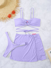 Load image into Gallery viewer, Cutout Spaghetti Strap Three-Piece Swim Set
