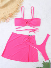 Load image into Gallery viewer, Cutout Spaghetti Strap Three-Piece Swim Set
