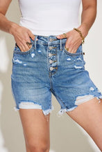 Load image into Gallery viewer, Judy Blue Full Size Ripped Button Fly Denim Shorts
